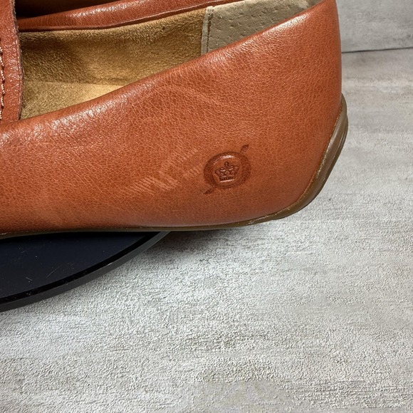 Born Shoes Womens Size 6.5M Brown Leather Loafers Penny Moc Toe Comfort Slip On - Picture 5 of 11